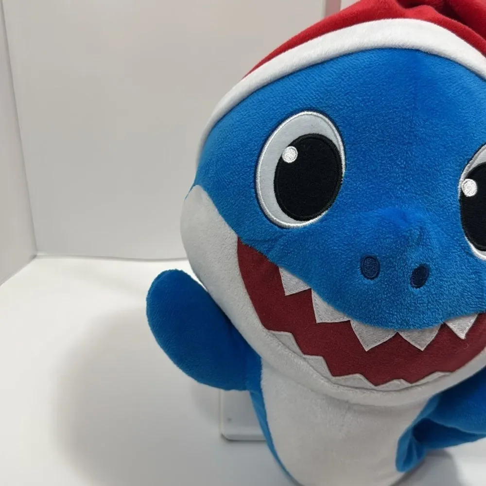 Nickelodeon Baby Shark Holiday Daddy Shark Stuffed Animal Blue White